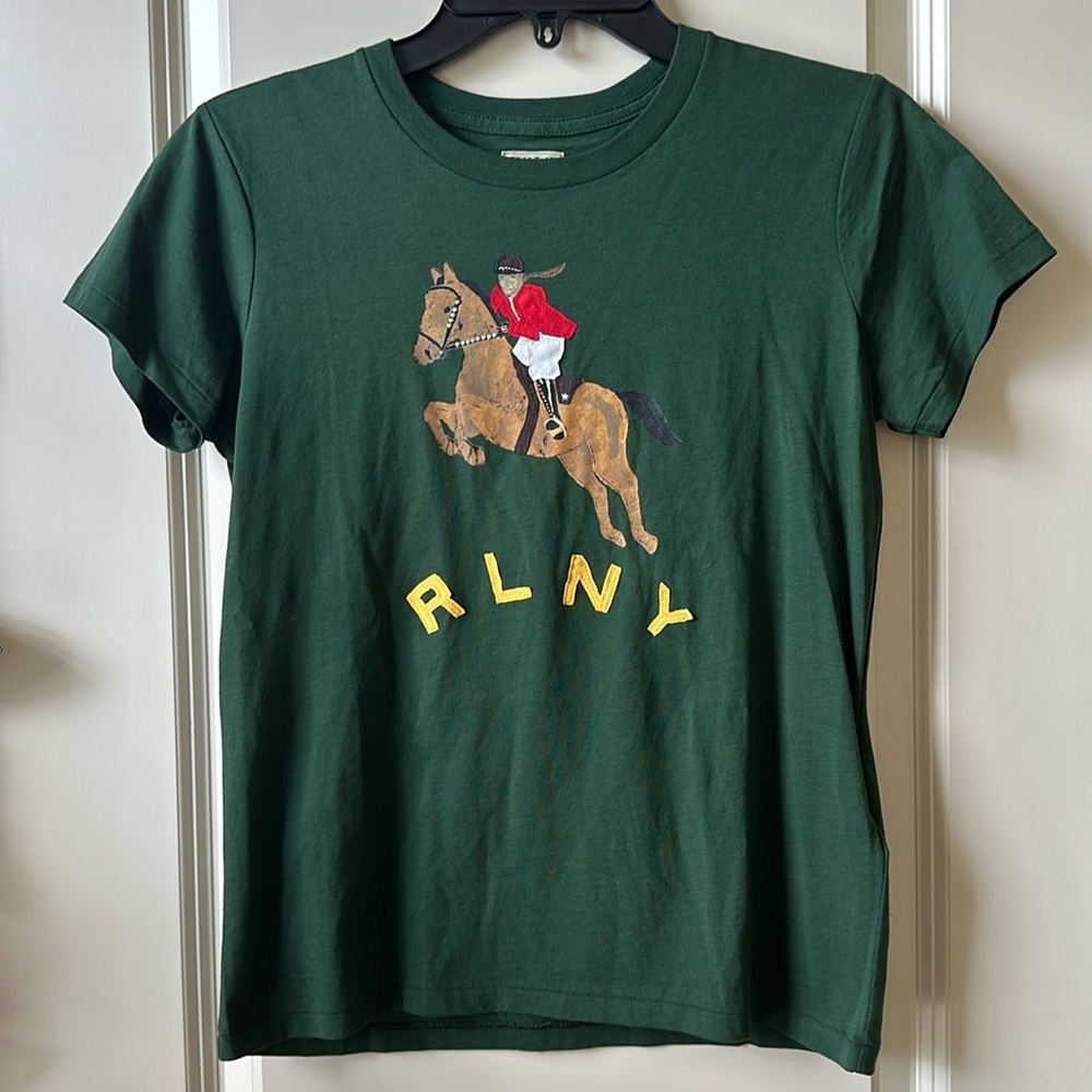 Polo Ralph Lauren Green Horse Tee Size Small